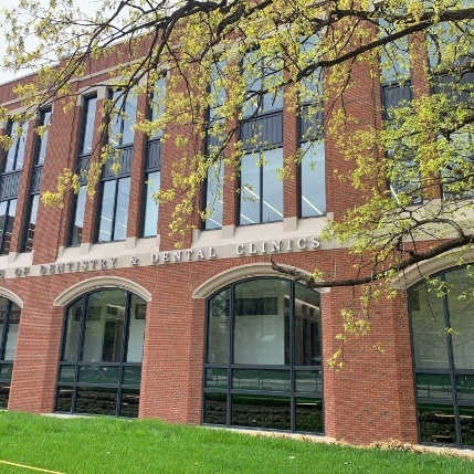 Exterior of building at The Ohio State University dental school