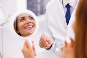 a dental patient smiling confidently